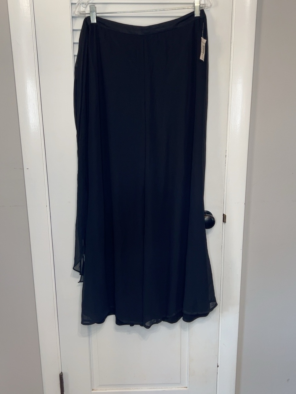 dressbarn Collection Black Chiffon Overlay Wide Leg Palazzo Pants 8 NWT - Picture 10 of 10